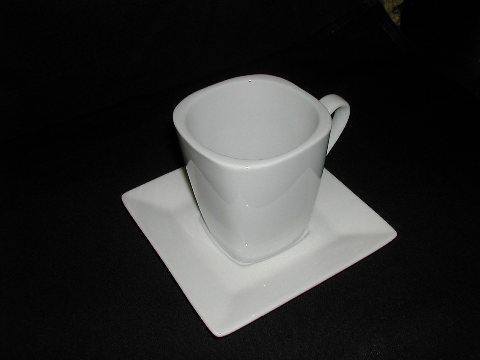 Cuadrado blanco en forma de taza
